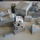 Single production CNC machined AW6082 aluminum components with anodized surface protection