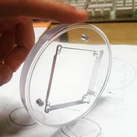 Transparent plexiglass holder manufactured by precision CNC milling